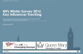 MPs Winter Survey 2016 Key Influencer Tracking · Key Influencer Tracking | February 2017 Methodology Sample An initial sample of 440 MPs were contacted and quotas on ministerial