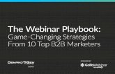 The Webinar Playbook · THE WEBINAR PLAYBOOK 2 Introduction Webinars have long been considered a staple content format for lead generation at B2B organizations. Similar to in-person