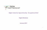 Digital Industries Apprenticeship: Occupational Brief ... · 2 Digital Industries Apprenticeships: Occupational Brief Level 3 Digital Marketer Apprenticeship Minimum Standards and