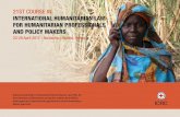 21ST COURSE IN INTERNATIONAL HUMANITARIAN LAW FOR HUMANITARIAN PROFESSIONALS … · INTERNATIONAL HUMANITARIAN LAW FOR HUMANITARIAN PROFESSIONALS AND POLICY MAKERS 23-28 April 2017