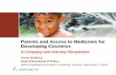 Patents and Access to Medicines for Developing Countries · 2015-12-03 · Patents & Access to Medicines for Dev Countries | Corey Salsberg | WIPO SCP, Dec. 1 2015 IP and Access to