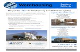 Warehousing Southern California - Logistics Plus€¦ · Warehousing Southern California Located in Carson, California, the Logistics Plus/Lynx Fulﬁllment Los Angeles, CA Warehouse