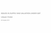 ISSUES IN SUPPLY AND VALUATION UNDER GST · iii. time and value of supply iv. … » Provided also that for the purposes of this Act, the value of a supply shall include any taxes,