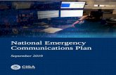 National Emergency Communications Plan - CISA...Communications Plan (NECP) to “provide recommendations regarding how the United States should support and promote the ability of emergency