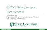 Tree Traversal lecture - GitHub Pages · CS350: Data Structures Level-order Traversal • In level-order traversal, nodes are processed in the tree from top to bottom, left to right