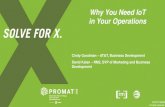 Why You Need IoT in Your Operationscdn.promatshow.com/seminars/assets-2017/1259.pdf · chain systems using cellular and RFID Supply Chain Benefits of IoT . What IoT Can Show You .
