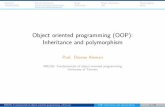 Object oriented programming (OOP): Inheritance …morlab.mie.utoronto.ca/MIE250/notes/MIE250_07-OOP2.pdf1Bicycle example from Oracle’s Java Tutorials MIE250: Fundamentals of object-oriented