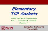 Elementary TCP Sockets - WPIweb.cs.wpi.edu/~rek/Nets1/B10/TCP_Sockets_B10.pdf · bind assigns a local protocol address to a socket. protocol address: a 32 bit IPv4 address and a 16
