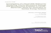 Investigation of a Novel NDE Method for Monitoring Thermo-Mechanical … Reports/FY 2010/10... · 2015-07-07 · NEUP 10-849 Investigation of a Novel NDE Method for Monitoring Thermo-Mechanical