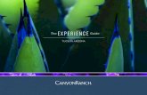 The EXPERIENCE Guide - Canyon Ranch...We understand that your health history, lifestyle habits and mind-body balance are profoundly connected – a 360-degree reflection of the one