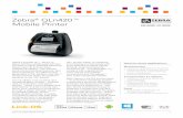 Zebra QLn420™ Mobile Printer - jarltech.com · Zebra QLn420 Mobile Printer ... product identiﬁ cation, bin and shipping labels at the point of application to provide quicker turnaround.
