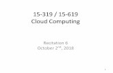 15-319 / 15-619 Cloud Computingmsakr/15619-f18/recitations/F18_Recitation06.pdf• OLI unit 3 module 7, 8 and 9 • Quiz 4 • Project 2.3 • This week’s schedule • Unit 3 - Modules