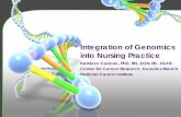 Integration of Genomics into Nursing Practice · 2018-04-23 · Genomics in Public Health, cont. 5. Genomics is in the domain of health care, and thus there is no need for public