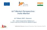 IoT Market Perspective: India Market · billions sensors being processed by various IoT platforms. • Smart City focus of the Indian Government opens this up into trillions of dollars