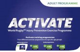 World RugbyTM Injury Prevention Exercise Programme · Small-sided Games D: 5 min • Use small-sided games to get players moving, keep warm, and act as a pulse-raising exercise initially