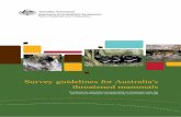Survey guidelines for Australia’s threatened mammalsenvironment.gov.au/.../resources/.../files/survey-guidelines-mammals.pdf · 2 | Survey guidelines for Australia’s threatened