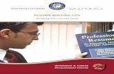 Building Your Career Tools - University of Dubai · 2016-04-30 · Building Your Career Tools Internship & Career Development Center. 3 ... 15 to 20 seconds reviewing your resume,
