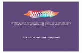 2018 Annual Report - Survivor Alliance · 2018 Annual Report . 2 Thank you to all of our individual donors for sharing your time, talent, or treasure this year. Alex S., An Nguyen,