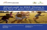 Africa’s path to 2063: Choice in the face of great …...Africa’s path to 2063: Choice in the face of great transformation Frederick S. Pardee Center for International Futures