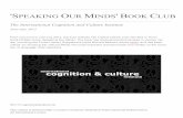 'SPEAKING OUR MINDS BOOK CLUB - International Cognition and …cognitionandculture.net/wp-content/uploads/SOM.pdf · 2017-10-09 · 'SPEAKING OUR MINDS' BOOK CLUB The International