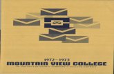 1972-1973 mounTAin UIEW COIIIIEGE Catalogs/Mountain... · November 27 Monday Classes resume 8 a.m. December 8 Friday Last day to withdraw with a grade of "W" 8 p.m. December 15 Friday