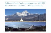 Mindful Adventures 2019 Everest ‘Ama’ Mountain · mother, and this mountain is a beautiful symbol of mother and child, nestled near Everest. From our spectacular vantage point