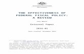 The Effectiveness of Federal Fiscal Policy: A Review · Web viewTHE EFFECTIVENESS OF FEDERAL FISCAL POLICY:A REVIEW Tony Makin Director APEC Study Centre, Griffith University, Gold