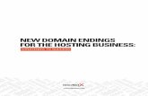 New DomaiN eNDiNgs for the hostiNg BusiNess · With targeted marketing strategies you can gain new customers. New gTLDs help you to narrow down the relevant target groups. GeoTLDs