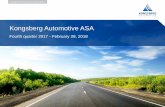 Kongsberg Automotive ASA - Cisionmb.cision.com/Main/1438/2461332/798494.pdf · – North American production decreased by 3.9% in 2017. The US and Canadian market even decreased by