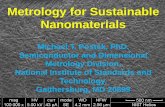 Metrology for Sustainable Nanomaterials - Energy.gov · National Institute of Standards and Technology – Physical Measurement Laboratory • NIST is the nations measurement and