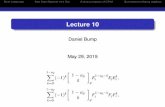Lecture 10 - Stanford Universitysporadic.stanford.edu/quantum/lecture10.pdf · Lecture 10 Daniel Bump May 29, 2019 1X aij k=0 ( 1)k 1 a ij k q E1 aij k i E jE k i; 1X aij k=0 ( 1)k