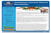 Coolamon Central School Newsletter · 2019-10-12 · Coolamon Central School Newsletter BE RESPONSIBLE BE RESPECTFUL BE READY TO LEARN WEEK 10 TERM 4 2018 We made it!!! As I mentioned