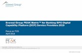 Everest Group PEAK Matrix™ for Banking BPO Digital ... · Based on the analysis, TCS emerged as a Leader. This document focuses on TCS’sbanking BPO DCP experience and capabilities