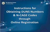 Request your DUNS Number online at the prompt on the ... · Mark this if applicable. Enter first and last name of principal officer or owner. Enter the four-digit primary SIC code