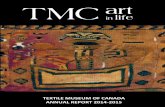 TEXTILE MUSEUM OF CANADA ANNUAL REPORT 2014-2015 · 2020-01-29 · The operating year 2014 -2015 has been one of strategic accomplishments for the Textile Museum of Canada. The Museum