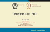 Introduction to IoT Part II - WordPress.com · Introduction to IoT ... Introduction to Internet of Things. Connectivity Terminologies 3 •Local, Short range Comm, May or may not