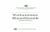 Colorado Master Gardener Volunteer Handbook...CMG Volunteer Handbook 1 About the Colorado Master Gardener Program & Colorado State University . Colorado State University’s Missi