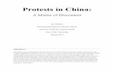 Protests in China - New York University · Protests in China: A Minter of Discontent Ian Manley International Relations Honors Thesis Advisor: Professor Alastair Smith New York University