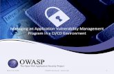 Managing an Application Vulnerability Management Program ... · Managing an Application Vulnerability Management Program in a CI/CD Environment March 29, 2018 OWASP Vancouver - Karim