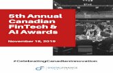 2019-09-23 2019 FinTech and AI Awards · We support growth and diversity in FinTech and AI, with a goal of ... celebrating the 5th Anniversary of the Awards with a FemTech Leader