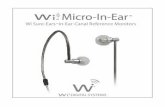 Micro-In-Ear TM Wi Sure-Ears In-Ear-Canal Reference Monitors€¦ · Silicone Ear Cushions S, M, L 3. Soft Foam Ear Cushions S, M, L 4. 1/4-inch Stereo Adapter 5. ... fit and feel