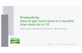 Productivity how to get more done in 3 months than most do ......•Scrolling pointlessly on social media •Unnecessary meetings ... •Selling more to current clients •Doing Facebook