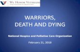 WARRIORS, DEATH AND DYING - We Honor Veterans · War and the Soul: Healing Our Nation’s Veterans from Post-traumatic Stress Disorder (Quest . ooks, 2005), esp. hapter 8, “Relations