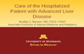 Care of the Hospitalized Patient with Advanced Liver Disease of the Hospitalized Patient with Advanced Liver Disease Bradley J. Benson, MD, FACP, FAAP ... shrunken nodular liver c/w