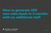 How to generate 200 new sales leads in 3 months …...How to generate 200 new sales leads in 3 months with no additional staff Case study: YPO are the UK’s largest public sector