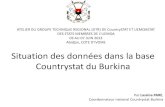 Situation des données dans la base Countrystat du Burkina · Situation des données dans la base Countrystat du Burkina ATELIER DU GROUPE TECHNIQUE REGIONAL (GTR) DE CountrySTAT