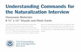 Understanding Commands for the Naturalization Interview · 2013-08-23 · Understanding Commands for the Naturalization Interview Classroom Materials 8 ½" x 11" Visuals and Flash