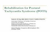 Rehabilitation for Postural Tachycardia Syndrome (POTS) · POTS Control Heart Rate (bpm) Blood Pressure (mmHg) Tilt Angle (deg) 200 200 0 50 60 0 Tilt Testing SR Raj, Indian Pacing