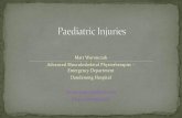 Matt Woronczak Advanced Musculoskeletal Physiotherapist ...the.emergencyphysio.com/wp-content/uploads/Paeds... · Patellar sleeve fractures represent chondral or osteochondral avulsion
