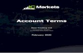 Account Terms - IC MarketsMarkets+Terms+... · 2020-02-05 · IC Markets (SC) – Account Terms February 2020 V:1.1 | 2 Account Terms 2.13 We offer different types of Accounts with